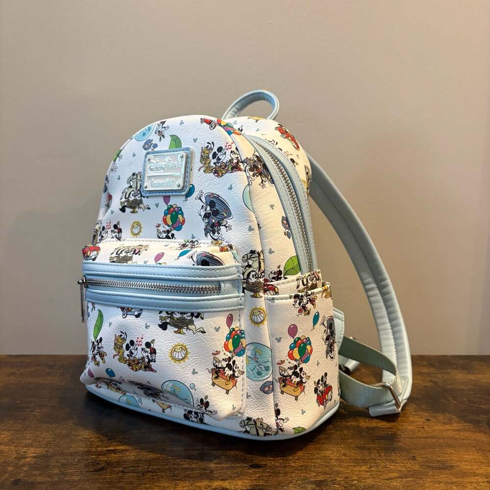 Disney Parks Loungefly Mickey Minnie Runaway Railway Mini Backpack